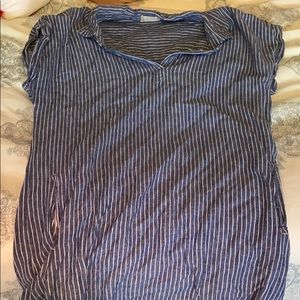 Altered state blue and white collared dress